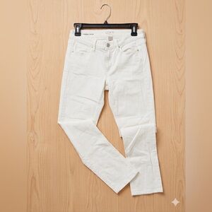 LOFT Modern Crop Jeans in White - Size 4